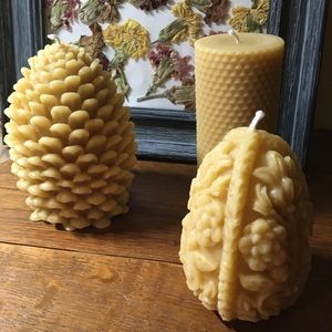 Candle bundle beeswax handmade home decor bees